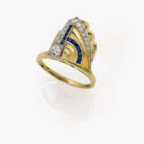 n. Historischer Ring mit Diamanten und Saphiren - photo 1