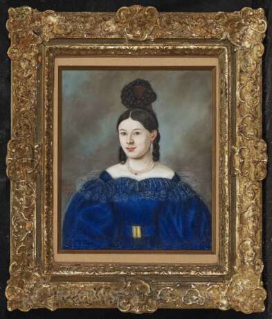Knauscher, Sophie . Porträt einer jungen Dame in blauem Kleid - фото 2