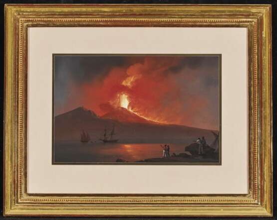 Italien um 1830/40. Vulkanausbruch am Vesuv - фото 2