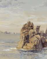 Isles of Scilly (Cornwall) Blick von ''The Chair'' (St. Mary's) nach St. Agnes.