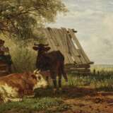 Voltz, Johann Friedrich . Hirte mit Rindern am Seeufer - фото 1