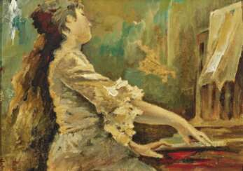 Junge Frau am Klavier 