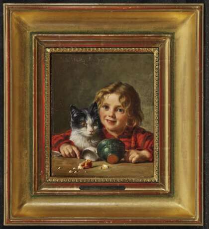Schütze, Wilhelm . Mädchen mit Katze - Foto 2