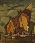 Ludwig Dill. Venezianische Fischerboote 