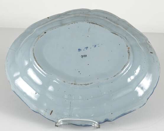Ovalplatte mit Blaudekor - photo 2