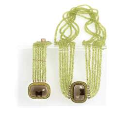 Peridot-Collier und Armband