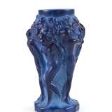 Art Deco Vase Blau Marmoriert - photo 2