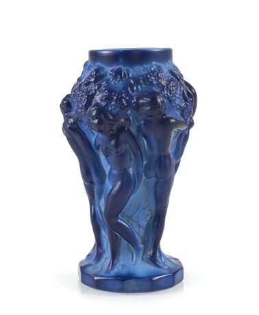 Art Deco Vase Blau Marmoriert - фото 2