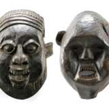 Zwei Masken, Holz, Kamerun Und - Foto 1