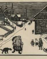 Felixmüller, Conrad - Dorfstrasse Tautenhain im Winter
