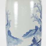 Unterglasurblau dekorierte Bodenvase aus Porzellan mit Darstellung von Su Shi und Qin Guan - photo 4