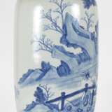 Unterglasurblau dekorierte Bodenvase aus Porzellan mit Darstellung von Su Shi und Qin Guan - photo 5