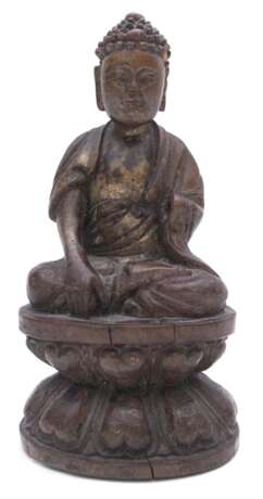 Holzfigur des Buddha Shakyamuni - photo 1