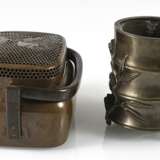 Handwärmer aus Kupfer und Pinselbecher in Form eines Bambussegments aus Bronze - photo 5