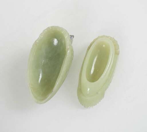 Deckelgefäß aus Jade in Form einer Wachtel - Foto 3