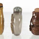 Drei Snuffbottles aus Stein bzw. Achat - Foto 2