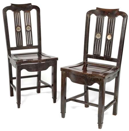 Paar Hartholz-Stühle - Foto 1