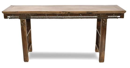 Hartholz-Tisch mit perlschnurförmiger Zarge - Foto 1