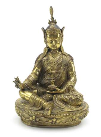 Feuervergoldete Bronze des Padmasambhava - Foto 1