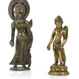 Zwei Bronzeskulpturen der stehenden Tara - Foto 1