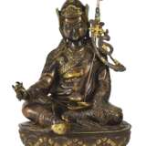 Teilvergoldete Bronze des Padmasambhava - photo 1