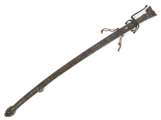 Schwert mit steinbesetzter Scheide und Griff - Foto 1