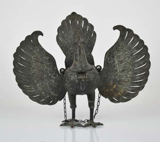 Bronze-Weihrauchbrenner in Form eines mythologischen Vogels - photo 2