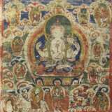 Thangka mit Darstellung des Sadaksharilokeshvara - photo 1