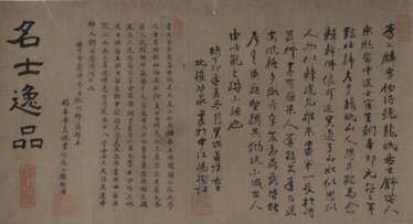Im Stil von Li Gonglin (ca. 1049-1106) - Gelehrtentreffen im Westgarten, Querrolle