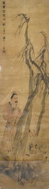 Malerei mit Darstellung des Wang Xizhi am Gänseteich - Foto 1