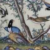 Zwei Reisblatt-Malereien von Vögeln und Pflanzen, unter Glas gerahmt - photo 2