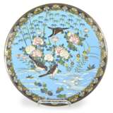 Cloisonné-Teller mit Vogel- und Blütendekor - photo 1