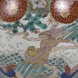 Bodenvase mit Shishi-Dekor in Kartuschen - Foto 5