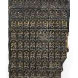 Reliefpaneel aus Holz mit Buddha-Darstellungen mit Fassung - Foto 1