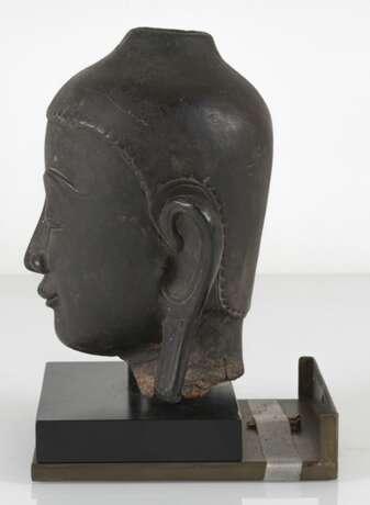 Kopf des Buddha aus Papier-Machée mit schwarzer Lackauflage - photo 2