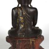 Holzfigur des sitzenden Buddha Shakyamuni - Foto 3