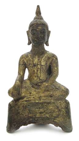 Kleine Bronze des sitzenden Buddhas - фото 1