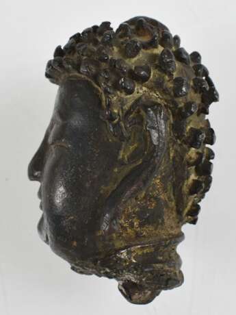 Kopf des Buddha Shakyamuni aus Bronze - Foto 2