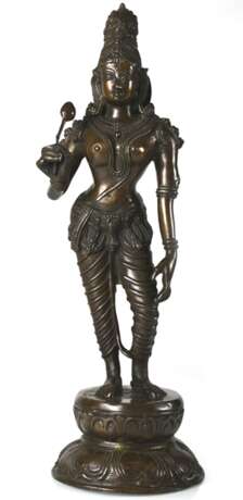 Bronzefigur der stehenden Parvati - photo 1