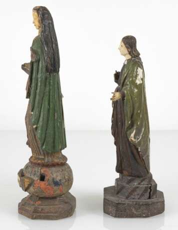 Zwei Holz-Skulpturen christlicher Figuren - Foto 2