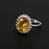 Ring mit Citrin und Brillanten - Foto 1