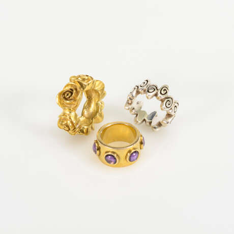 3 schwere Designer-Ringe - photo 1