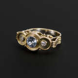 Ring mit hellblauem Spinell und Brillanten - фото 1