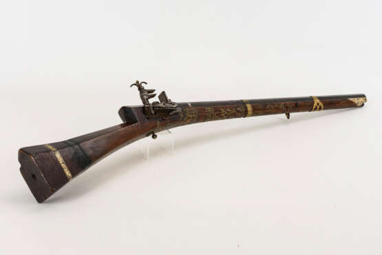 Orientalisches Steinschlossgewehr mit Bein- und Messingeinlagen - Foto 1