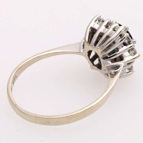 Set Ring und Ohrringe mit Saphiren und Diamanten, - Foto 4