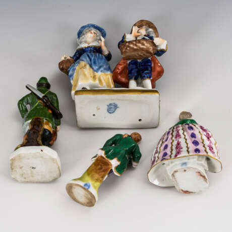 2 Miniatur-Rokokofiguren, Jäger und Kinderpaar - фото 2