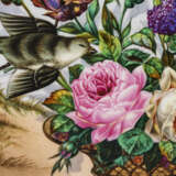 Porzellangemälde: Blumenkorb mit Vogel - фото 3