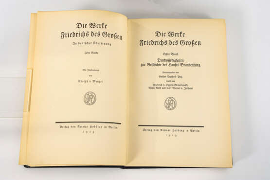10 Bände "Die Werke Friedrichs des Großen" - фото 2