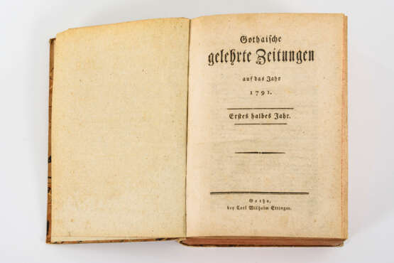 2x "Gothaische Gelehrte Zeitungen auf das Jahr... " 1790 und 1791 - photo 3