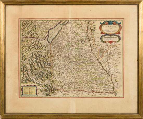 BLAEU, Willem Janszoon (1571 Alkmaar ? - 1638 Amsterdam). Landkarte des Schwäbischen Oberlandes. - фото 1